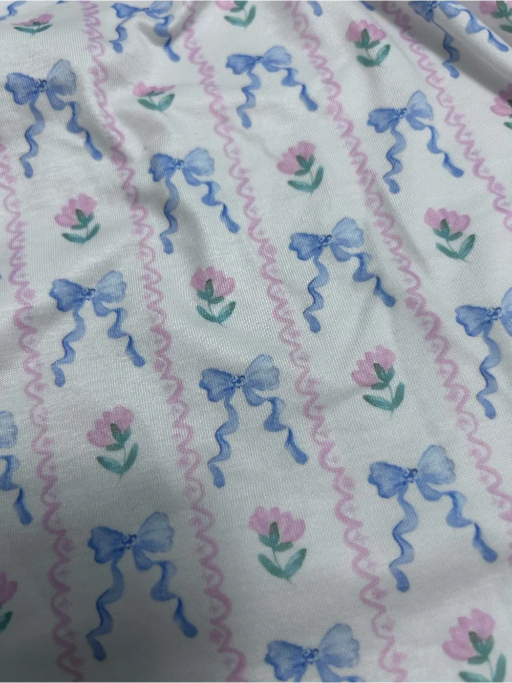 Abby & Evie 2 Piece Set White Blue Embroidered Bows Smocking w Bloomers NWT Sz 3